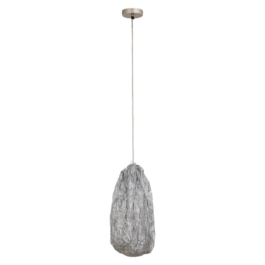 Maitia Silver Rough Looking Fabric Ceiling Lamp
