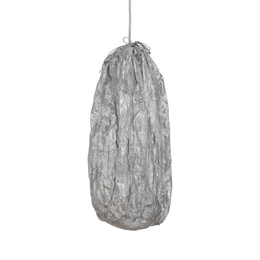 Maitia Zilveren Hanglamp Ruw Stoffen Uiterlijk 48x30x30 cm