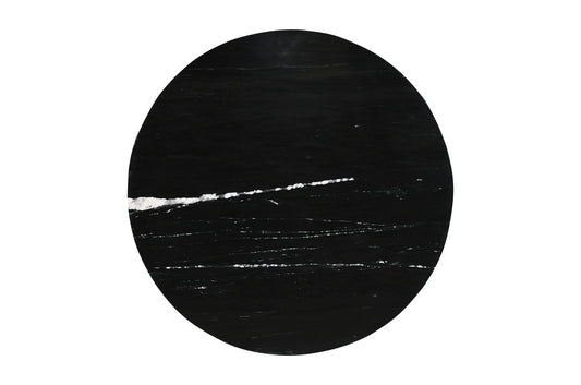 Diro Black Marble 3 Ball Coffeetable Round