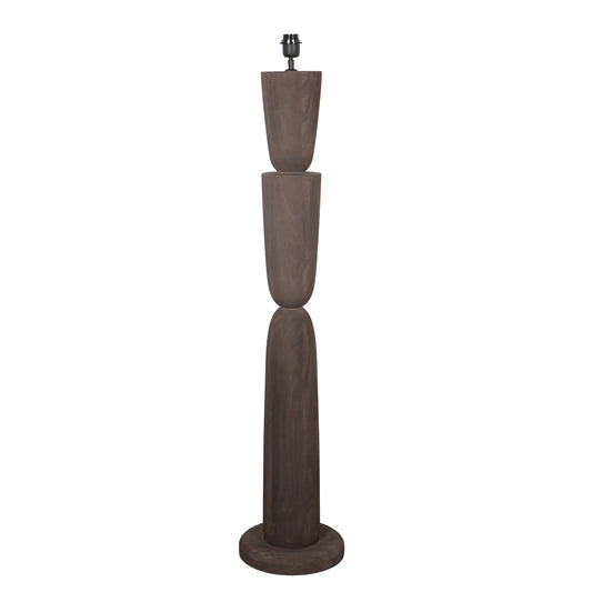Lorinne Bruine Mango Wood Gelaagde Vloerlamp 125x29x29 cm