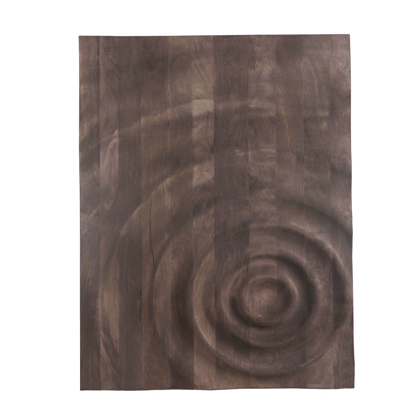 Mattin Bruin Mangohout Wandpaneel Cirkel Rechthoek 130x100x4 cm