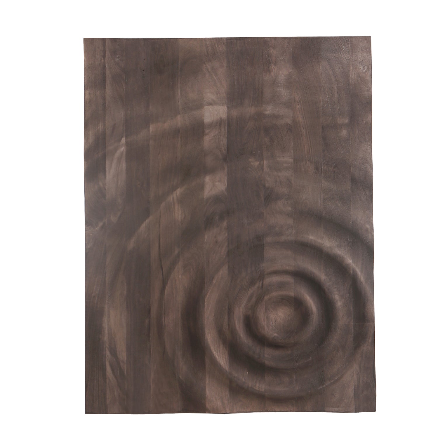 Mattin Bruin Mangohout Wandpaneel Cirkel Rechthoek 130x100x4 cm