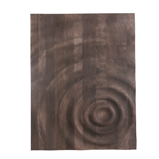 Mattin Bruin Mangohout Wandpaneel Cirkel Rechthoek 130x100x4 cm