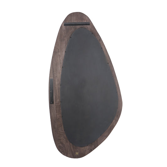 Santin Bruine Mangohout Organische Driehoek Spiegel 131x66x4 cm