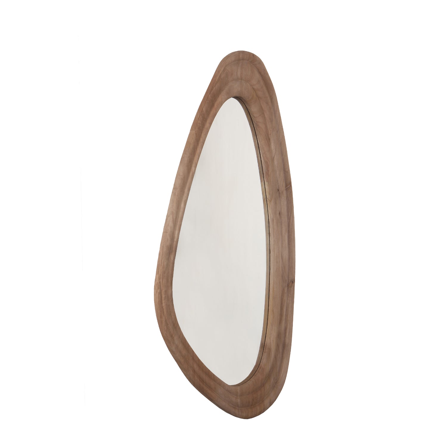 Santin Natuurlijke Mango Hout Organische Driehoek Spiegel 131x66x4 cm