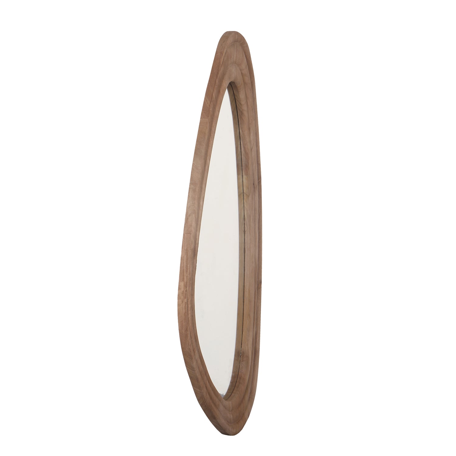 Santin Natuurlijke Mango Hout Organische Driehoek Spiegel 131x66x4 cm