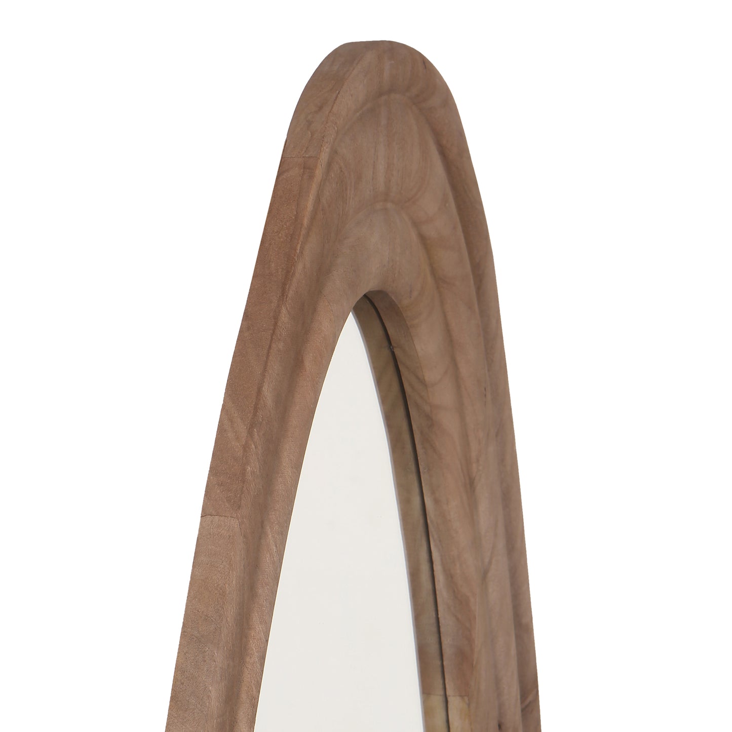 Santin Natuurlijke Mango Hout Organische Driehoek Spiegel 131x66x4 cm