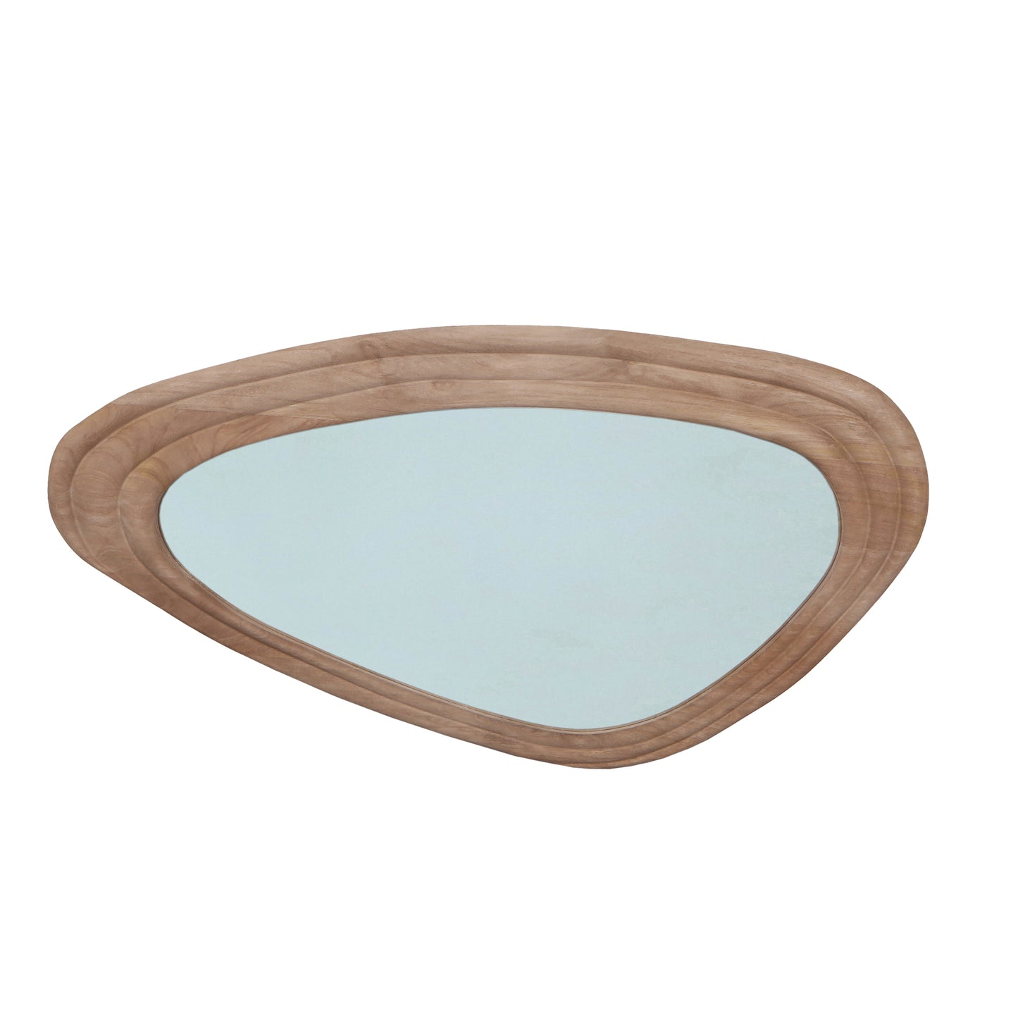 Santin Natuurlijke Mango Hout Organische Driehoek Spiegel 131x66x4 cm