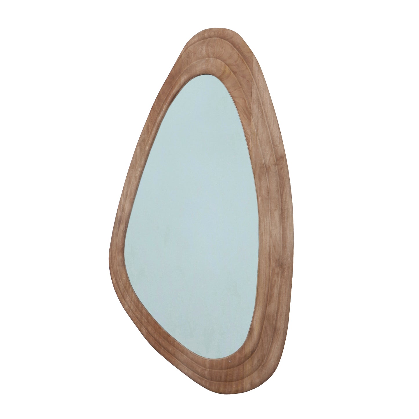 Santin Natuurlijke Mango Hout Organische Driehoek Spiegel 131x66x4 cm