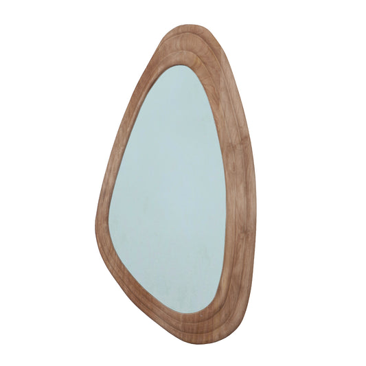 Santin Natuurlijke Mango Hout Organische Driehoek Spiegel 131x66x4 cm