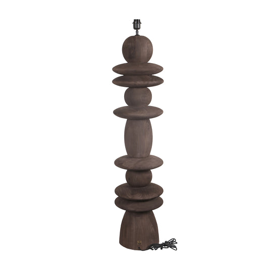 Callain Bruine Mangohout Staande Lamp Rond 123x30x30 cm