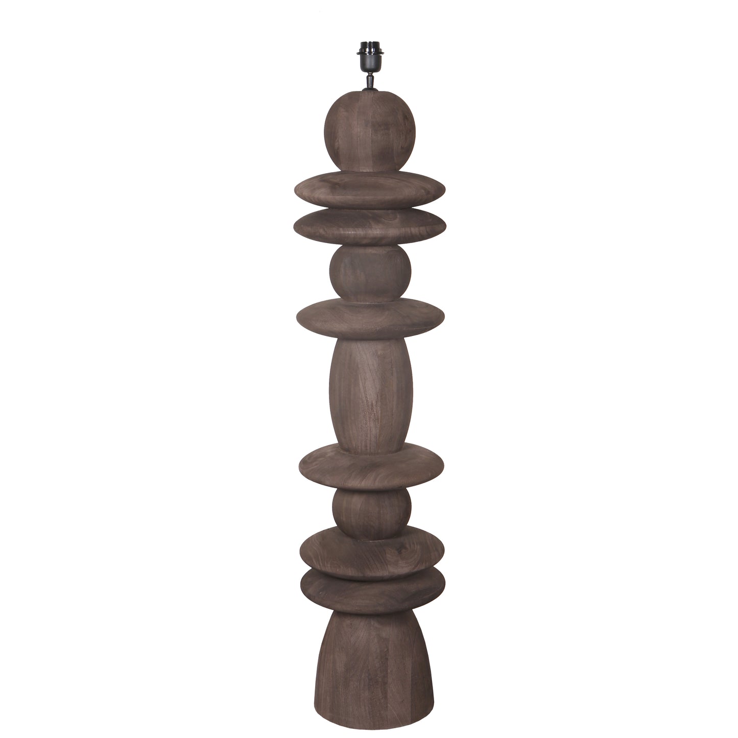 Callain Bruine Mangohout Staande Lamp Rond 123x30x30 cm