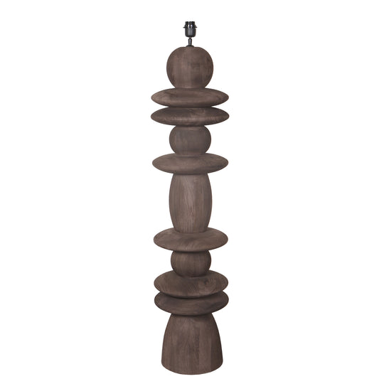 Callain Bruine Mangohout Staande Lamp Rond 123x30x30 cm