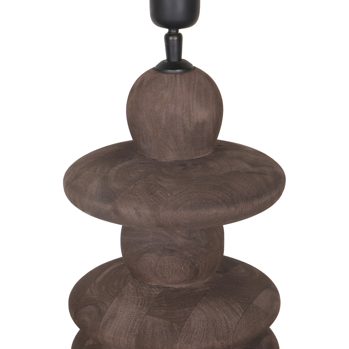 Callain Brown Mango Wood Table Lamp Base Round