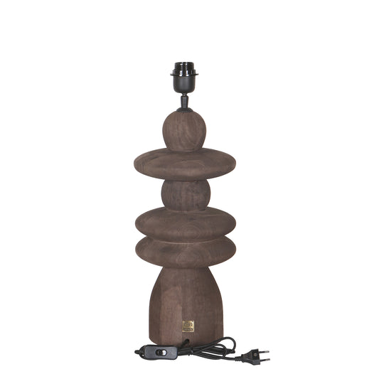 Callain Bruine Mangohout Tafellampenvoet Rond 45x20x20 cm