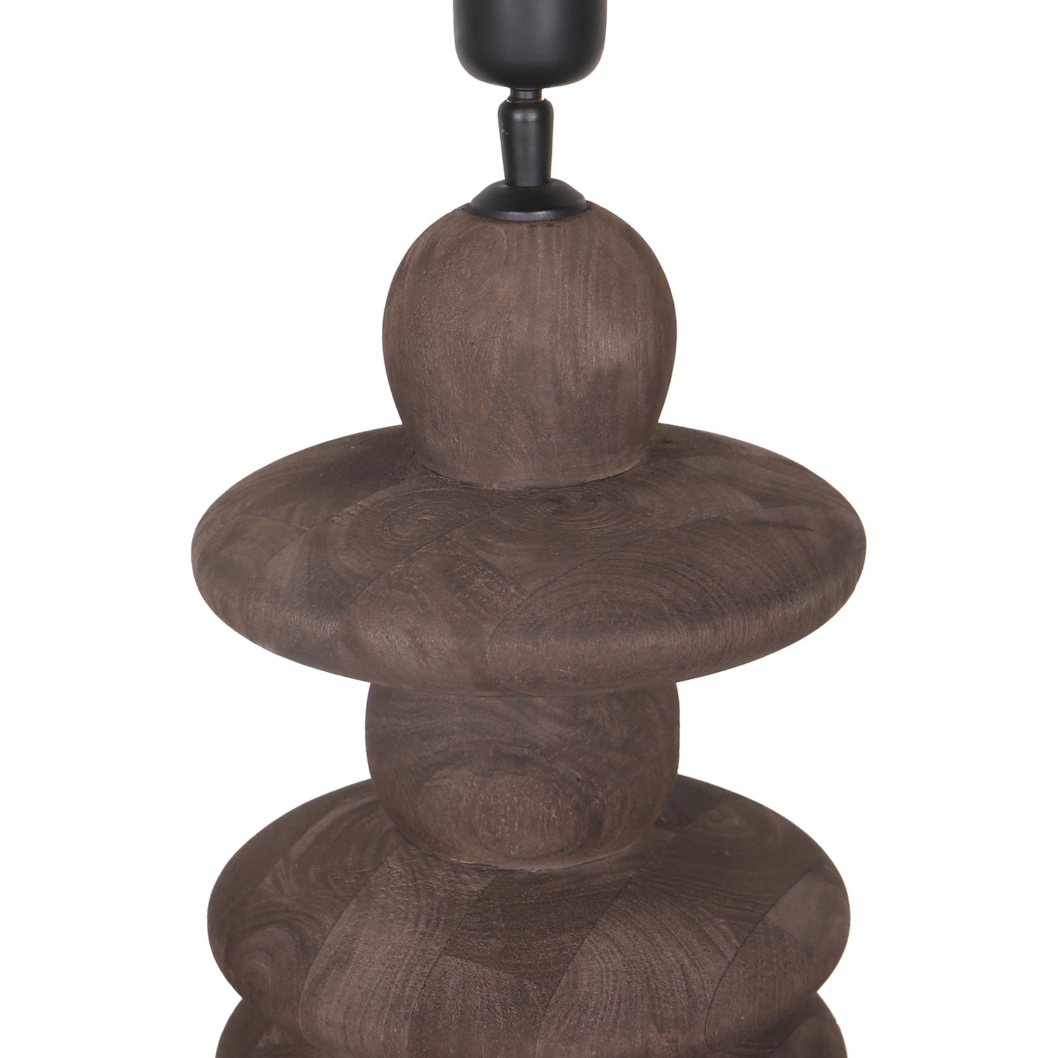 Callain Bruine Mangohout Tafellampenvoet Rond 45x20x20 cm