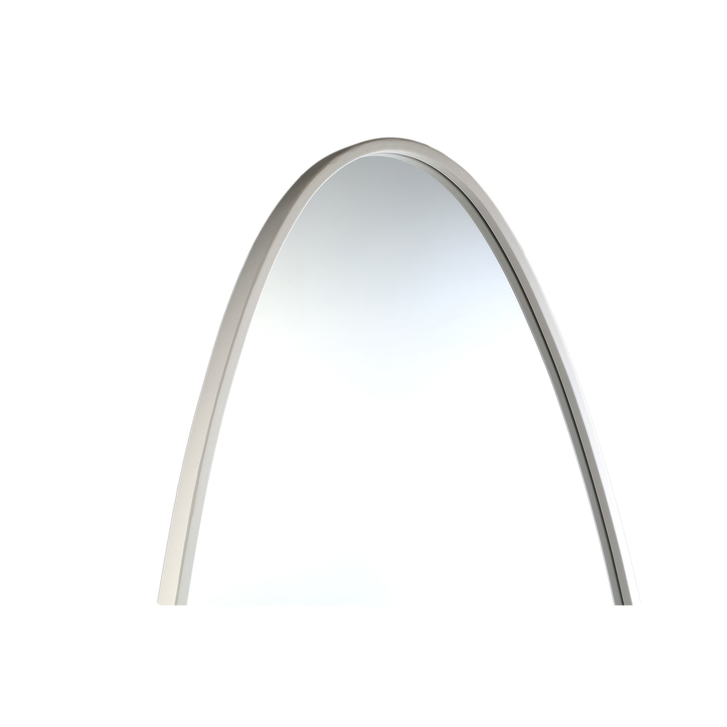 Serine Witte Stalen Ovale Spiegel Groot 180x78x3.5 cm