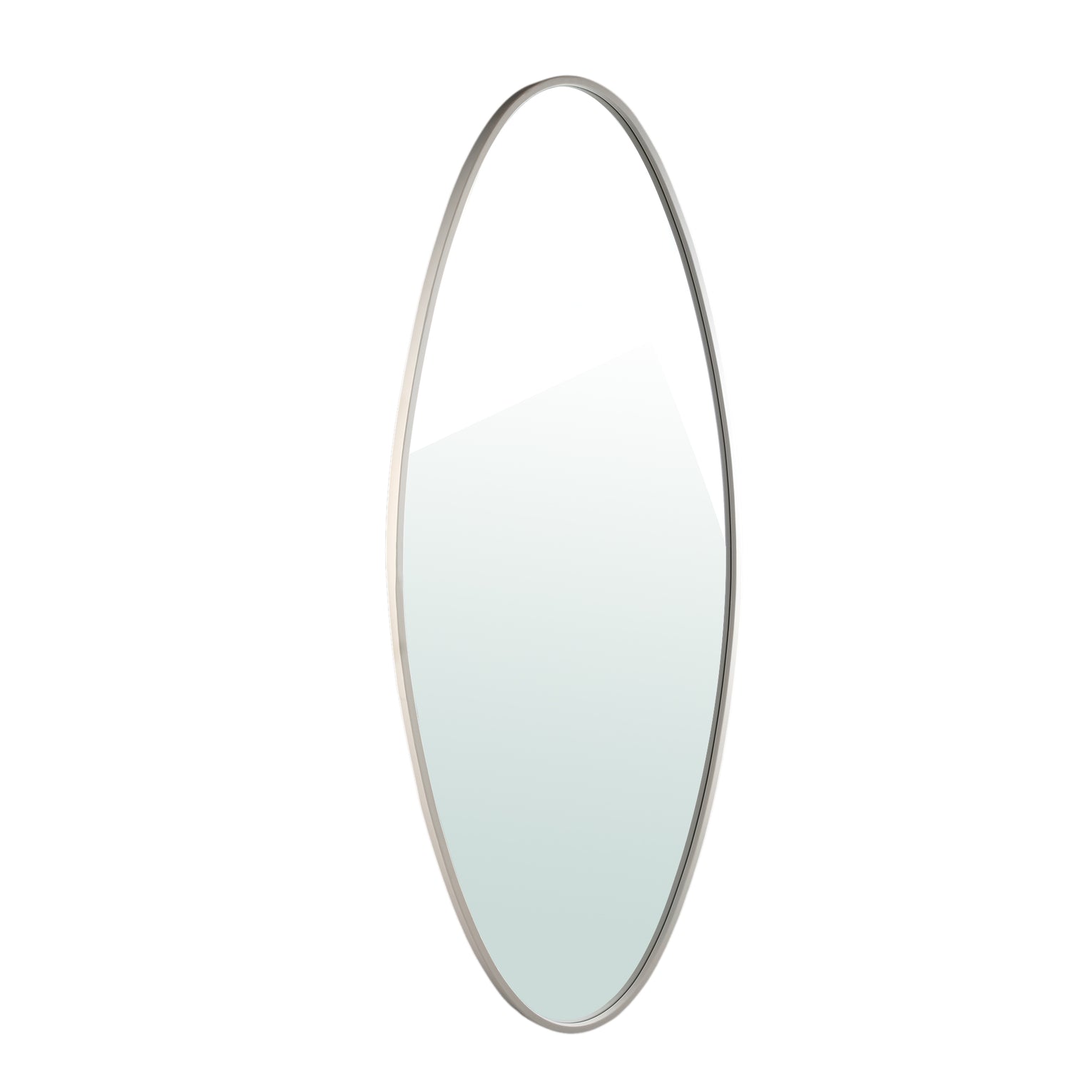 Serine Witte Stalen Ovale Spiegel Groot 180x78x3.5 cm