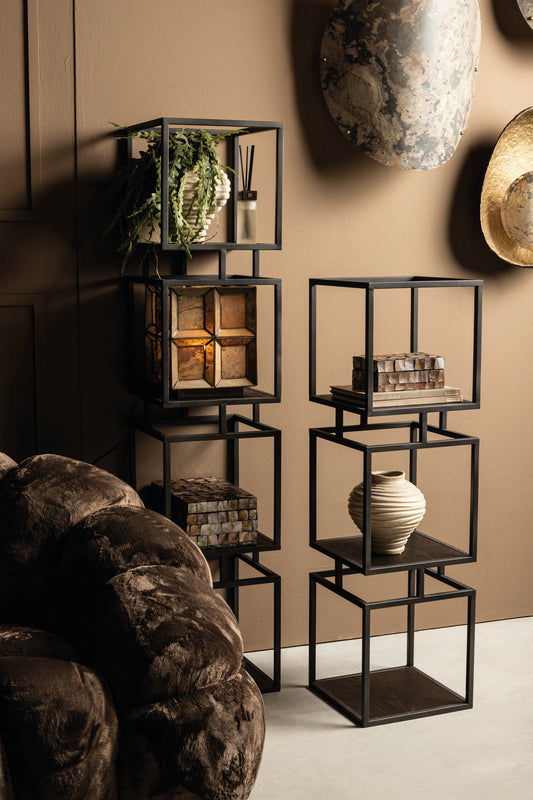 Nanci Black Iron Open Cube Cabinet M