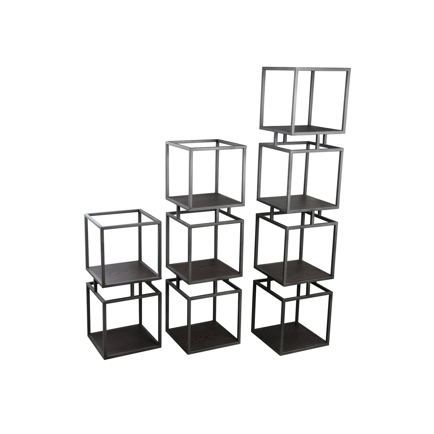 Nanci Zwart Ijzeren Open Kubuskap Small 73.5x33.5x33.5 cm