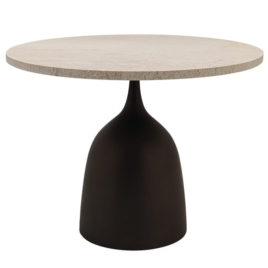 Patras Side Table Beige Marble