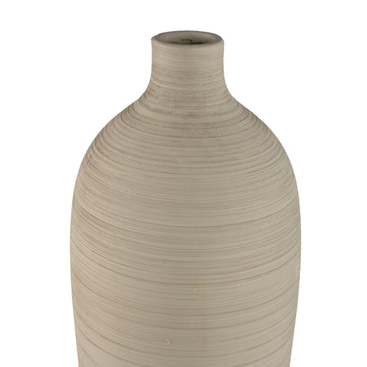 Cavinn Beige Mat Keramische Fles Vaas XL 70x24x24 cm