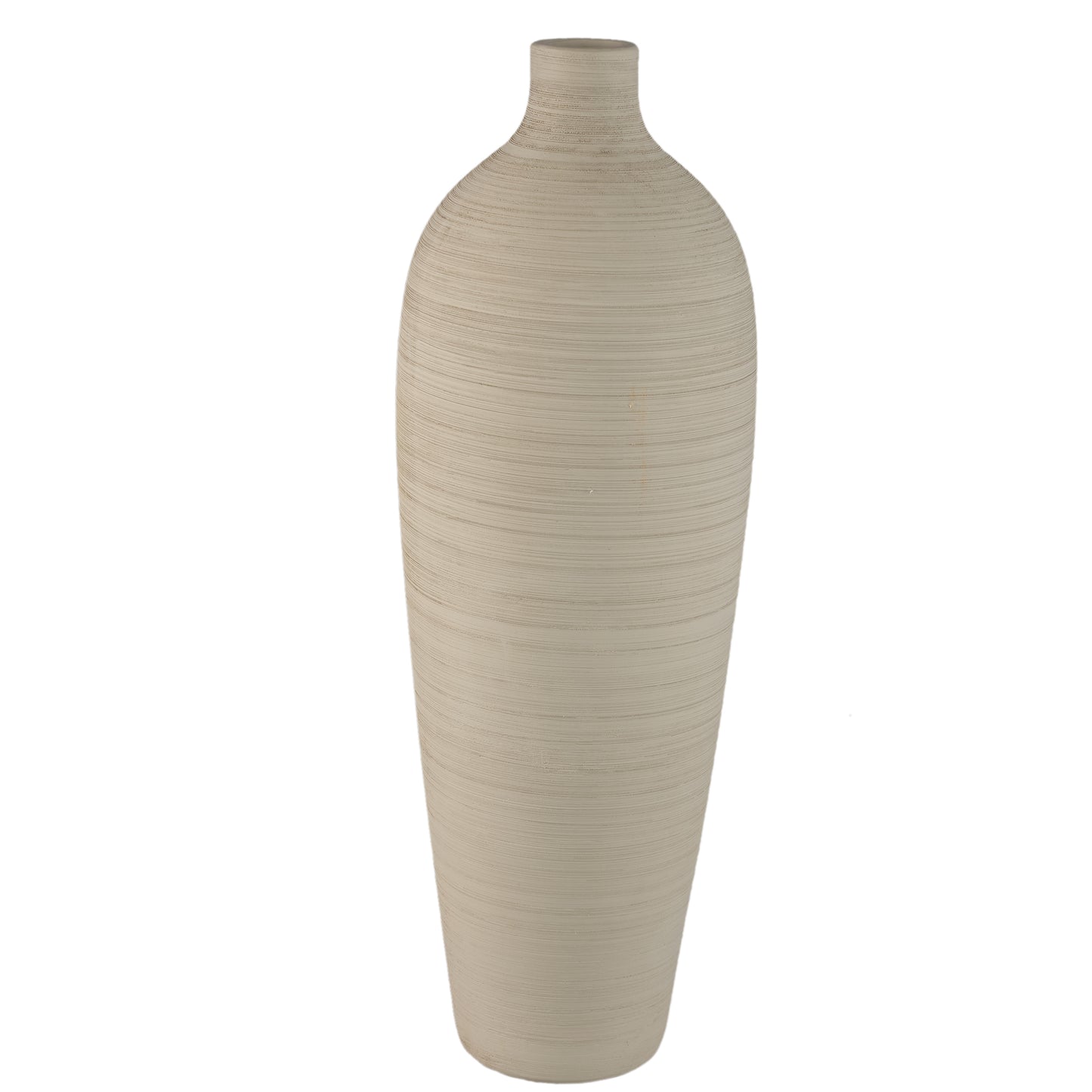 Cavinn Beige Mat Keramische Fles Vaas XL 70x24x24 cm