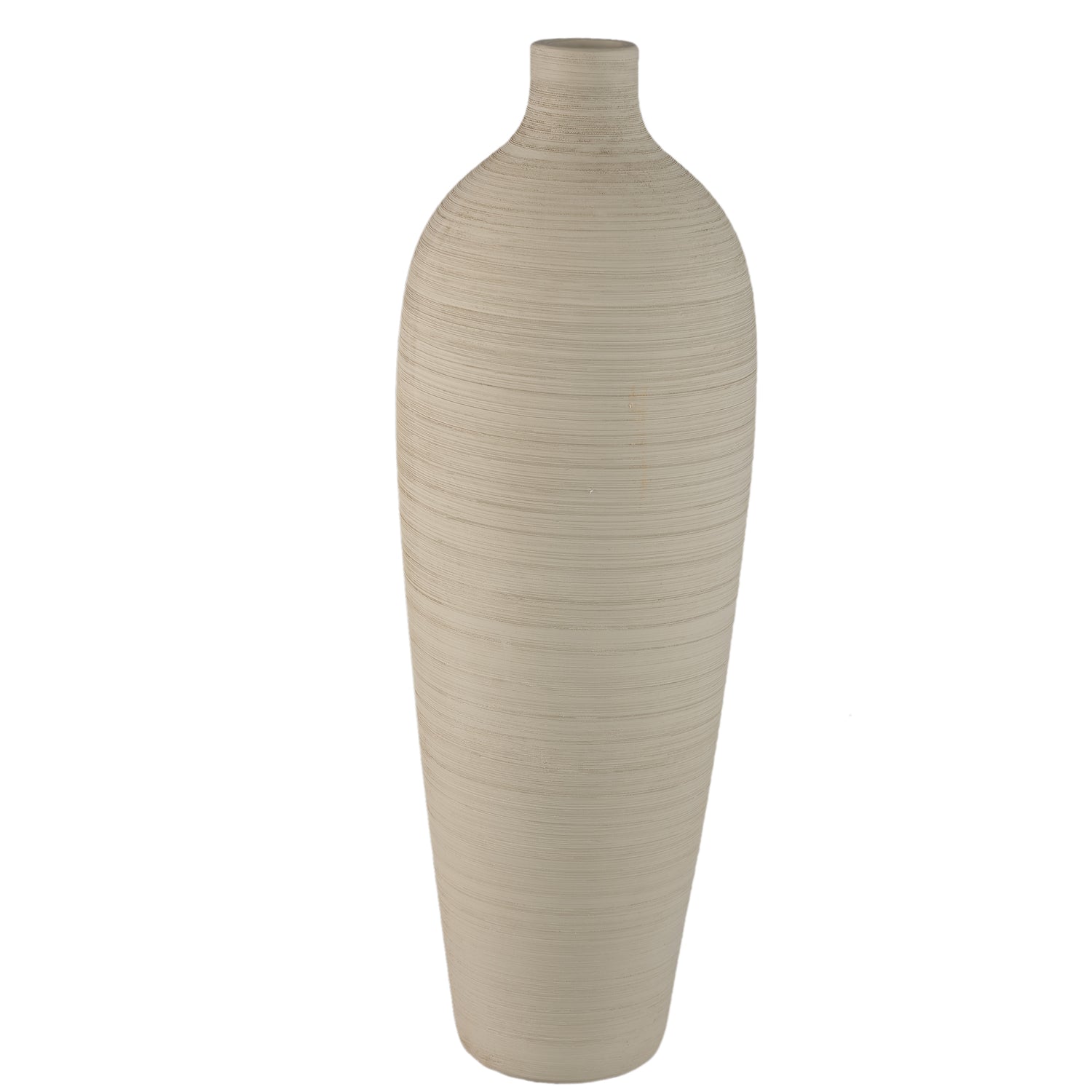 Cavinn Beige Mat Keramische Fles Vaas XL 70x24x24 cm