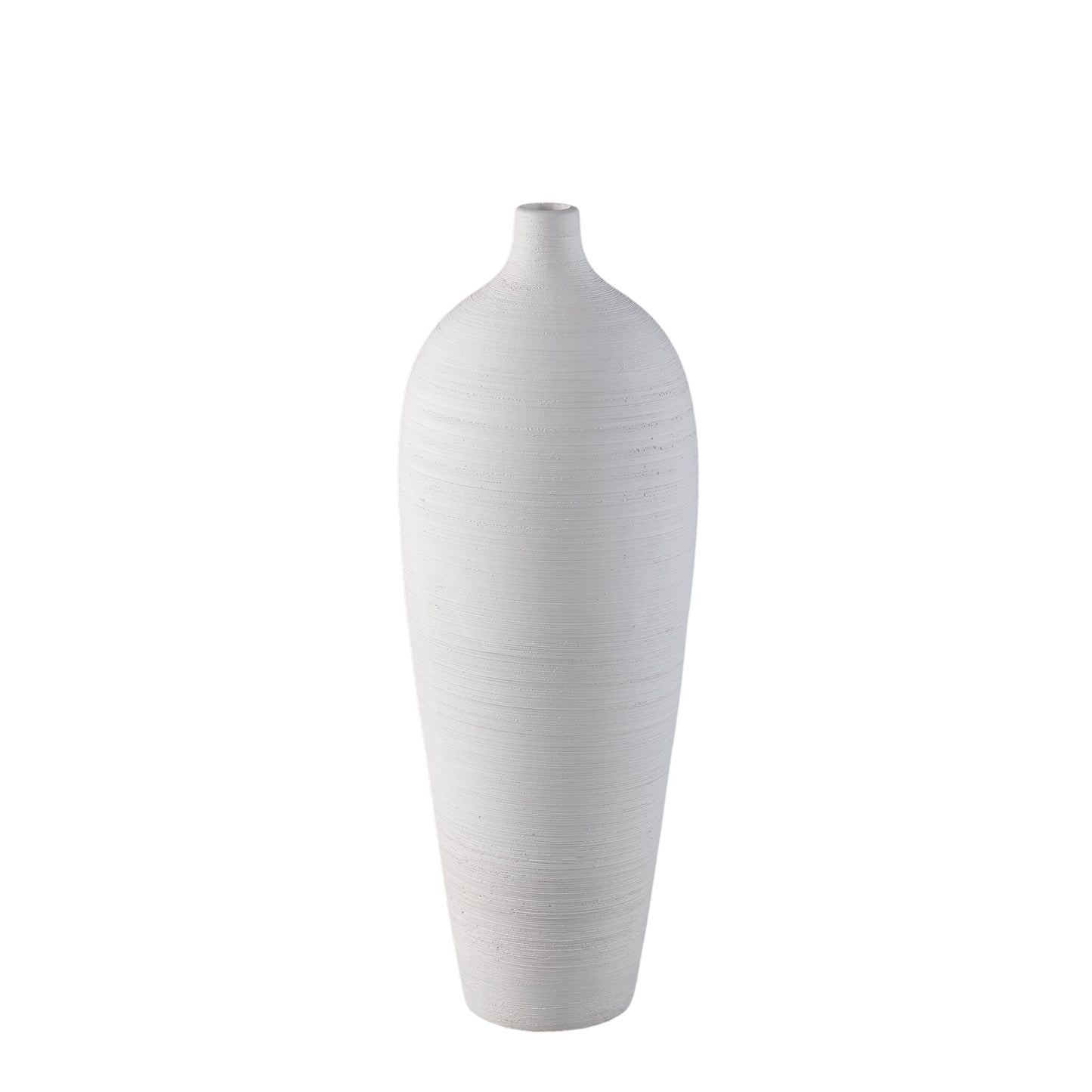Cavinn Witte Mat Keramische Fles Vaas L - Set van 2 - 2 Sets 49x18x18 cm