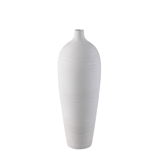 Cavinn Witte Mat Keramische Fles Vaas L - Set van 2 - 2 Sets 49x18x18 cm