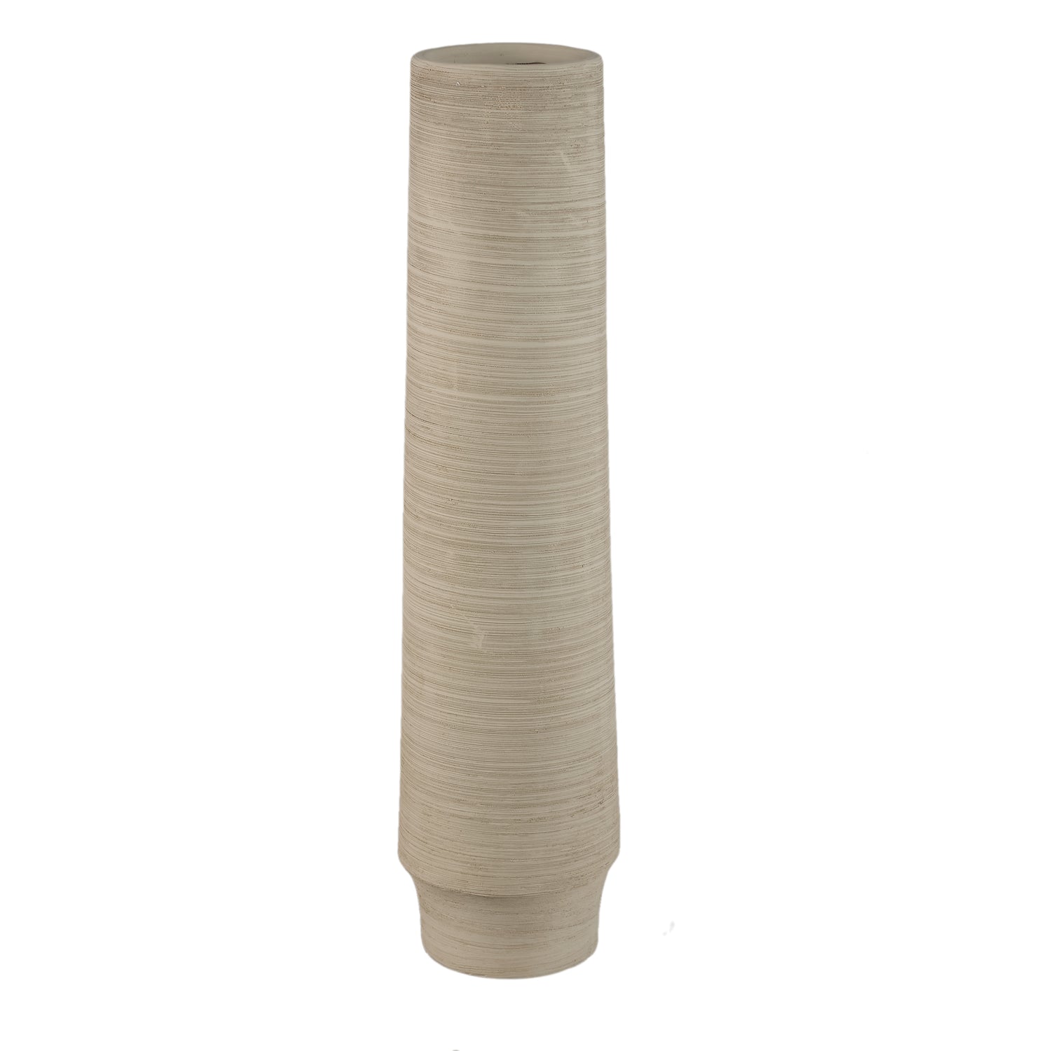 Zonna Beige Mat Keramische Vaas Set van 2 Stuks L - 2 Sets 60.5x15.5x15.5 cm