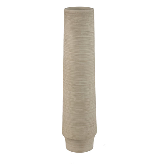 Zonna Beige Mat Keramische Vaas Set van 2 Stuks L - 2 Sets 60.5x15.5x15.5 cm