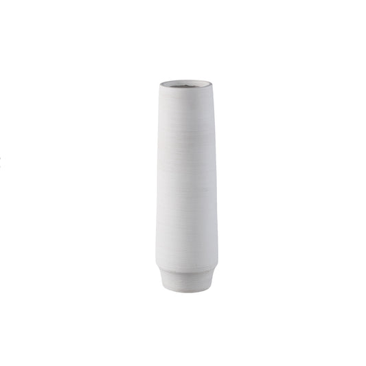 Zonna Witte Mat Keramische Hoge Vaas Set van 2 - 2 Sets 46x14x14 cm