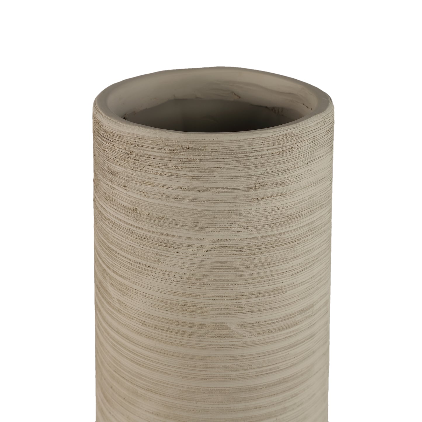 Zonna Beige Mat Keramische Hoge Vaas Set van 2 - 2 Sets 46x14x14 cm