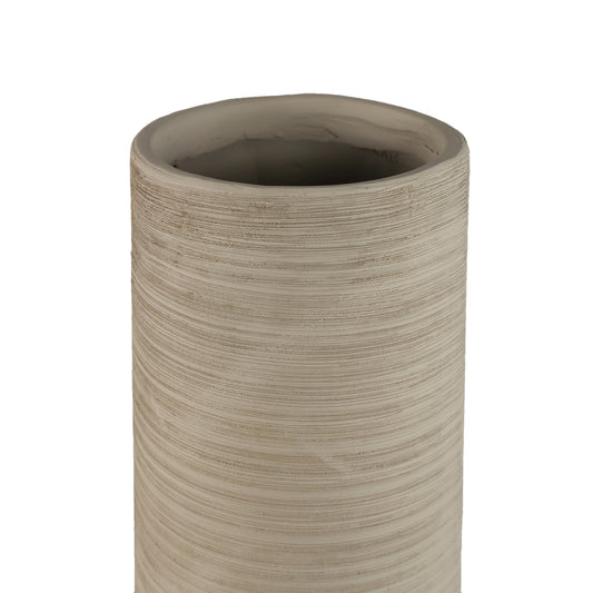 Zonna Beige Mat Keramische Hoge Vaas Set van 2 - 2 Sets 46x14x14 cm