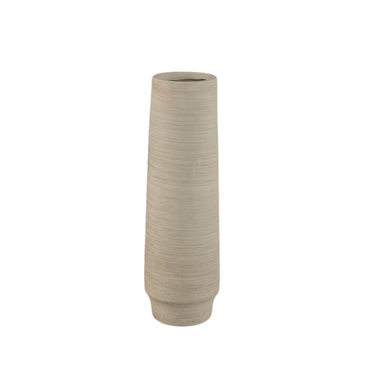 Zonna Beige Mat Keramische Hoge Vaas Set van 2 - 2 Sets 46x14x14 cm