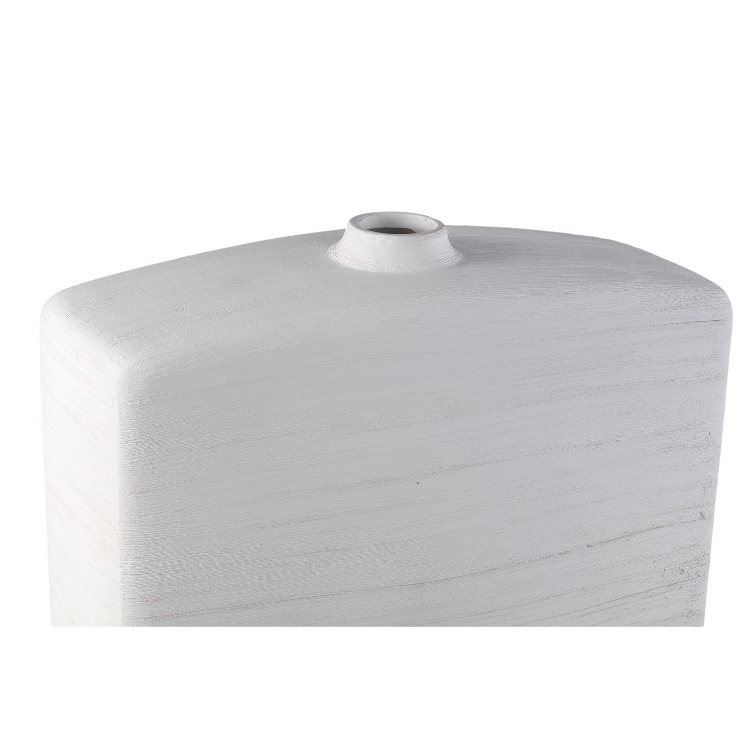 Janettee Witte Rechthoekige Keramische Fles S 50x40x15 cm