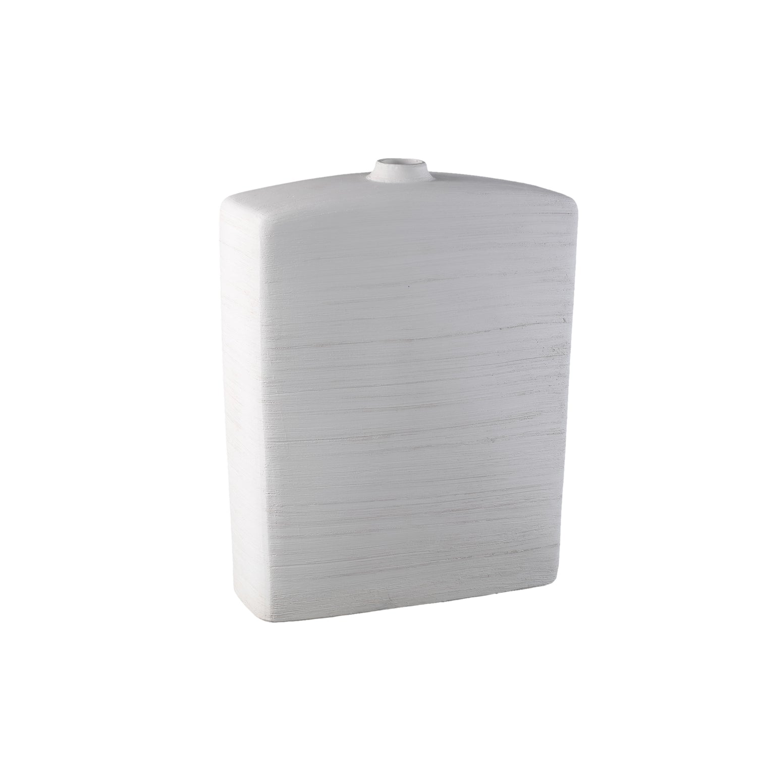 Janettee Witte Rechthoekige Keramische Fles S 50x40x15 cm