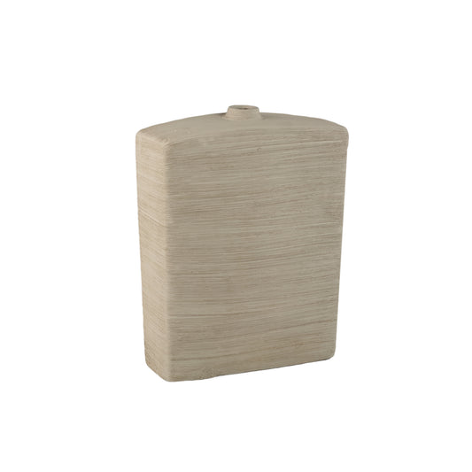 Janettee Beige Rechthoekige Keramische Fles 50x40x15 cm