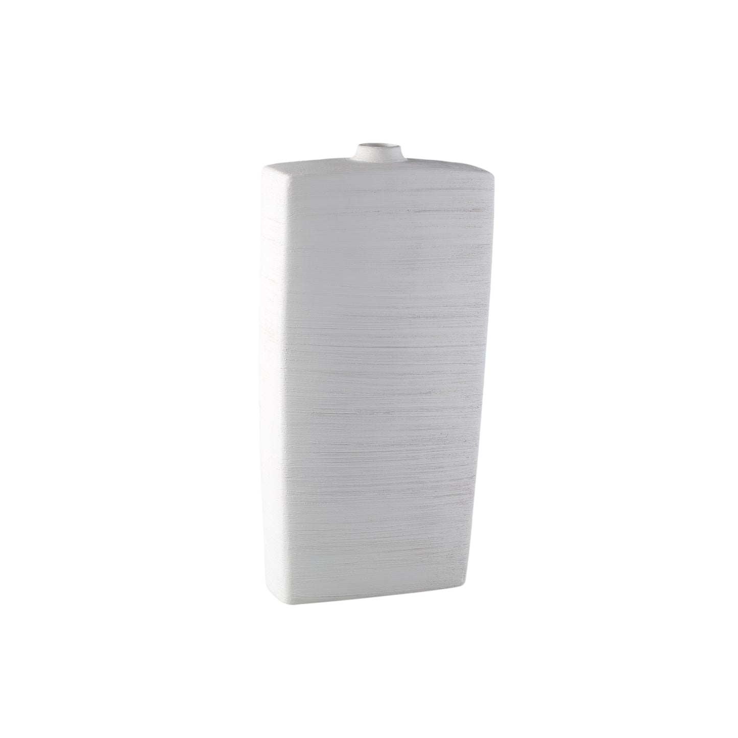 Janettee Witte Rechthoekige Keramische Fles L 60x30x12.5 cm
