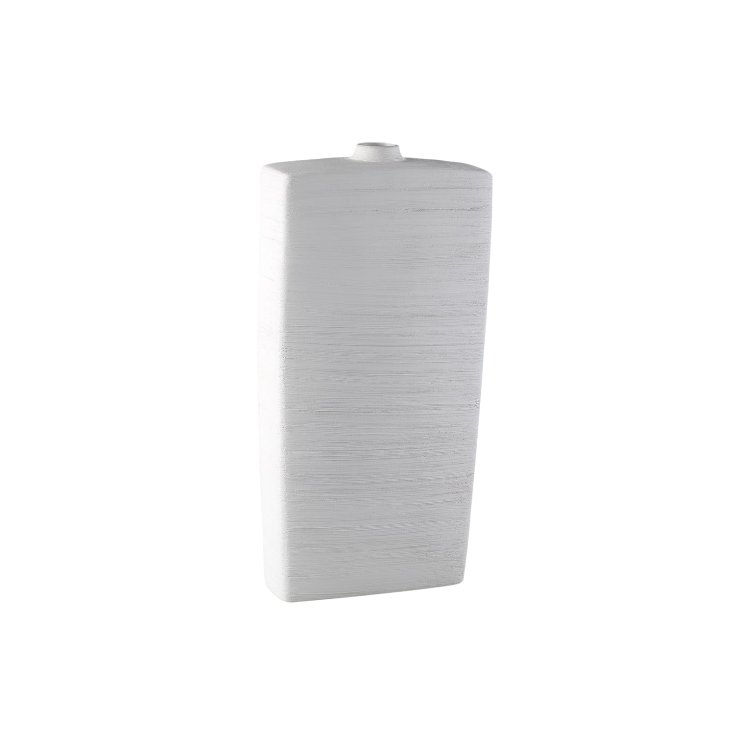 Janettee Witte Rechthoekige Keramische Fles L 60x30x12.5 cm