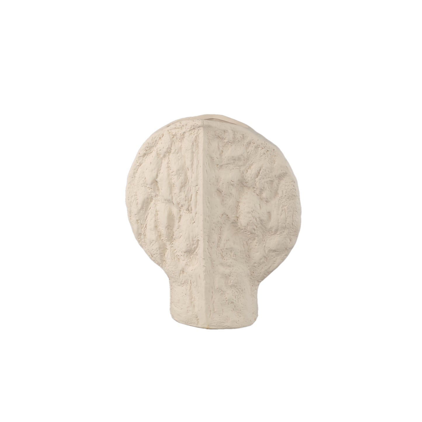 Linos Taupe Mat Keramische Structuur Vaas Rond Set van 2 - 2 Sets 38.5x33x10.5 cm
