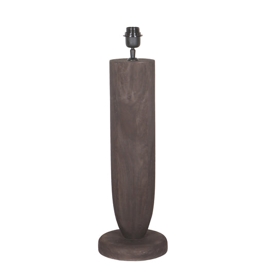 Lorinne Brown Mango Wood Table Lamp Single