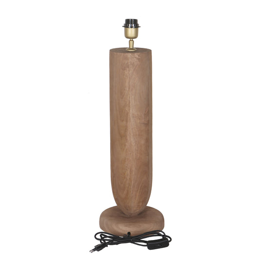 Lorinne Natuurlijke Mangohout Tafellamp Set van 2 - 2 Sets 55x20x20 cm