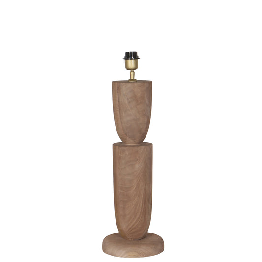 Lorinne Natuurlijke Mango Houten Tafellamp Set van 2 - 2 Sets 55x20x20 cm