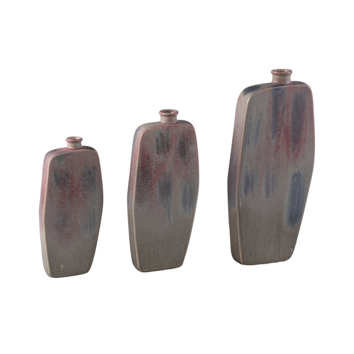 Amalie Lila Keramische Fles Rond Set van 6 Stuks 29x13x4.5 cm