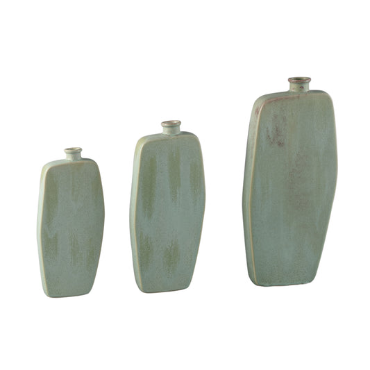 Amalie Groen Ronde Keramische Fles M Set van 4 34x15.5x5 cm