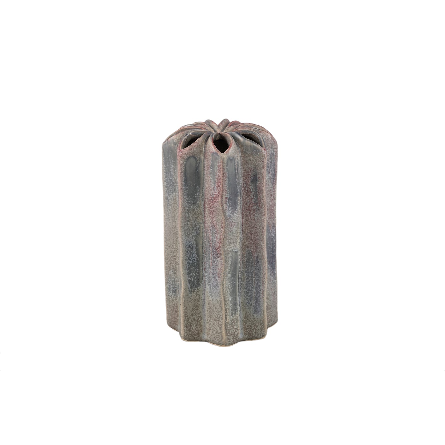Marte Lila Ronde Puntige Keramische Vaas Met Meerdere Gaten Set Van 8 - 8 Sets 20x10x10 cm
