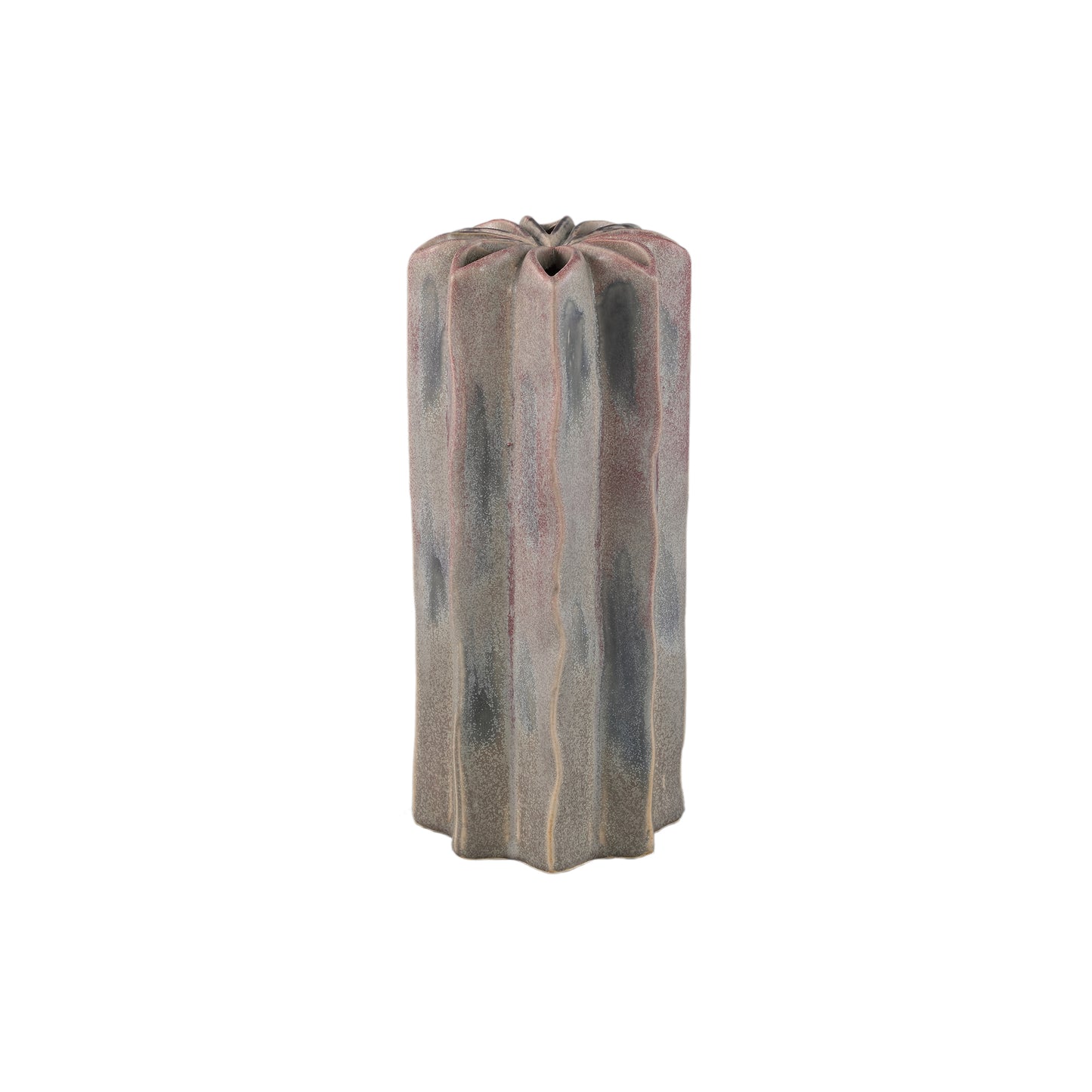 Marte Lila Ronde Puntige Keramische Vaas Met Meerdere Gaten Set Van 6 - 6 Sets 25.5x11x11 cm