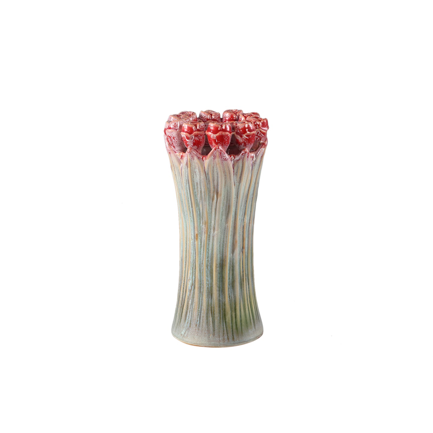 Tulips Mint Green Ceramic Tulip Shaped Vase M